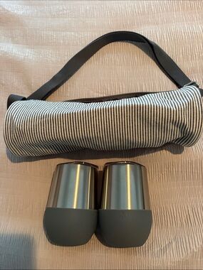 pampered chef wine, tumblers, set of two with bag